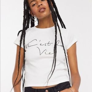 C’est la Vie Topshop fitted t-shirt